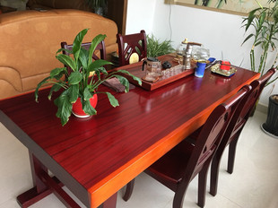 非洲红花梨大板茶桌实木原木红木餐桌办公会议桌2米现货1k.8米清