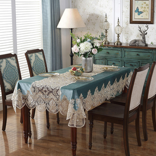 台盖布椅垫椅套 餐桌布布艺蕾丝现代简约长方形家用北欧轻奢风中式