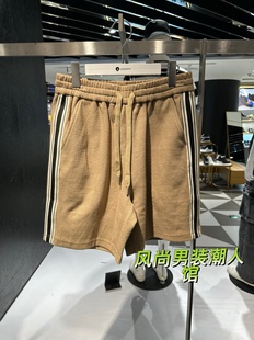 新款 JEX12200812B 时尚 gxgjeans男装 休闲针织直筒短裤 2024年夏季