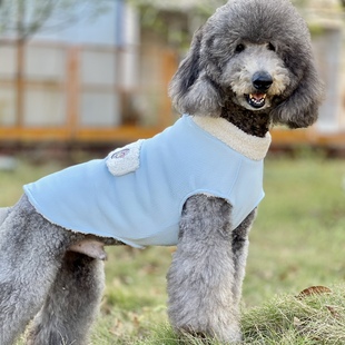 哈尼原创设计 背心 夹羊羔毛冬保暖棉马甲 双面穿 巨贵大型犬衣服