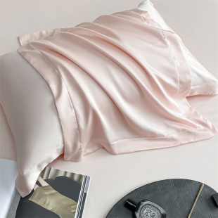 48cmx74cm莱赛尔家用纯色真丝枕头套冰丝 100支天丝枕套一对装 夏季