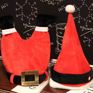 圣诞帽可唱歌可动成人节日派对电池礼物送朋友礼品袋 圣诞节老人裤