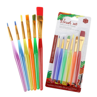 幼儿园勾线毛笔 水彩颜料绘画刷套装 儿童大小号水粉美术油画画笔