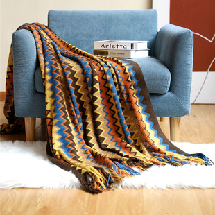 针织毯办公室午睡毯空调毯子搭毯 波西米亚沙发毯盖毯毛毯夏季
