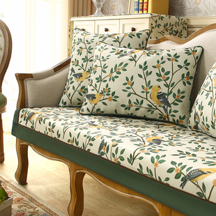 美式 防滑坐垫真皮沙发套罩欧式 轻奢高档氛围感四季 客厅 沙发垫法式