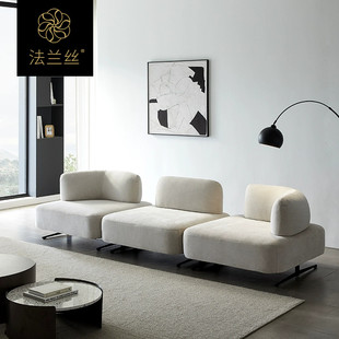 风 直排意式 意大利LUX组合沙发布艺沙发组合客厅大小户型设计师款