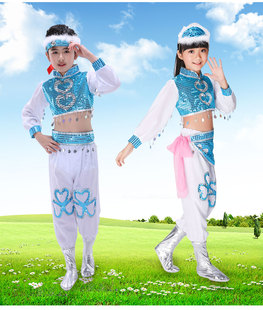 小荷风采马蹄哒哒儿童表演服民族蒙古族男女童少儿筷子舞服装 新款