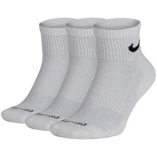Nike 耐克男袜中筒袜白色字母logo篮球运动袜3双正品 100 SX6890