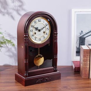 欧式 桌面时钟敲钟报时上链中式 机械钟表座钟客厅台式 台钟 复古老式