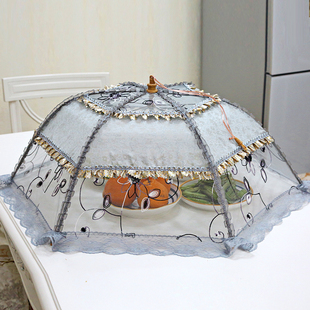 罩菜罩家用可折叠厨房防苍蝇高级剩菜罩食物罩饭菜伞餐桌罩盖菜罩