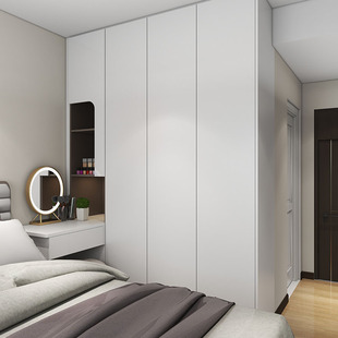 整体衣柜现代极简约卧室E0级 艾欧维全铝家具全屋定制铝合金走入式