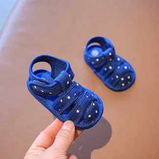 女8 6到12个月婴儿鞋 子夏婴幼儿步前软底学步鞋 一岁宝宝凉鞋 夏季