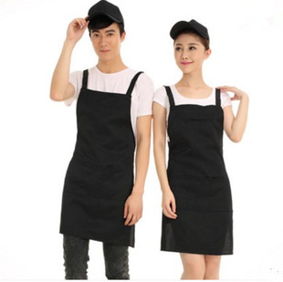 背带围裙定制超市服务员工作服女男家用厨房防水围腰订做logo印字