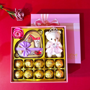 生日礼物女生创意实用礼物 情人节送老师礼物糖果德芙巧克力礼盒装