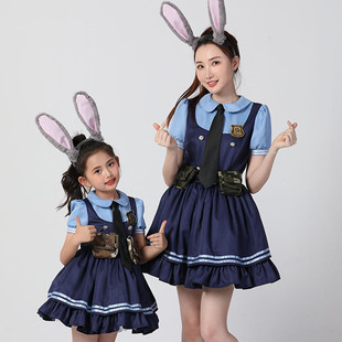 迪士尼儿童动漫疯狂动物城judy兔子朱迪裙子cosplay万圣节COS女装