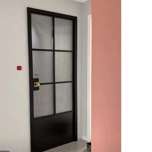 门窗复古门玻璃门平开门厨房门卧室老铁门卫生间门工艺玻 极简法式
