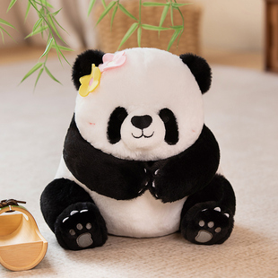 花花熊猫公仔玩偶毛绒玩具可爱仿真大小熊猫安抚娃娃女孩生日礼物