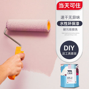 三青漆水性墙面漆家用儿童自刷乳胶漆色彩艺术室内翻新净味涂料