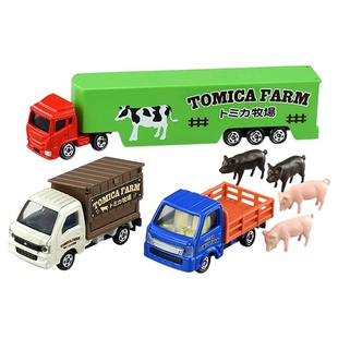 牧场车辆套组297680 TOMY多美卡仿真合金小汽车模型男孩玩具3辆装