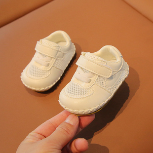 12月婴儿学步鞋 婴幼儿 夏季 子夏款 一岁宝宝凉鞋 软底透气网面鞋