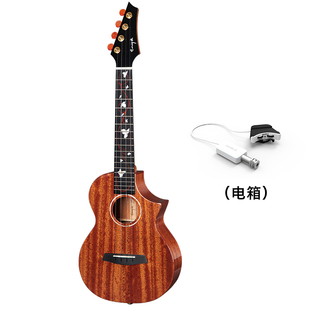 新款 Enya 23寸小吉他儿童 恩雅M6全单尤克里里全单板初学者电箱26