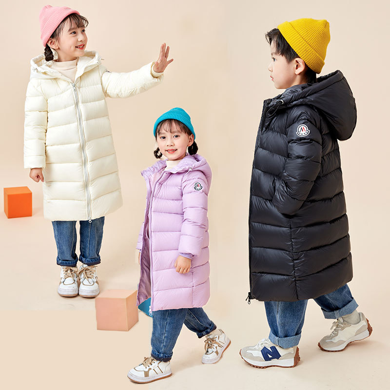 冬装 女童冬季 5洋气羽绒服 小男孩子六到七至八岁羽绒外套9中长款