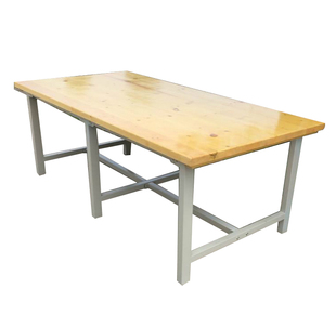 重型钳工工作台车间操作台实木可拆卸虎钳台防静电桌面实验手工桌