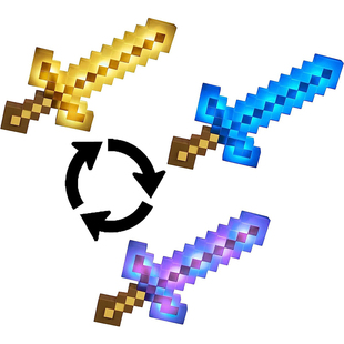 世界变色剑发光发声钻石剑Minecarft游戏周边儿童玩具模型剑 我