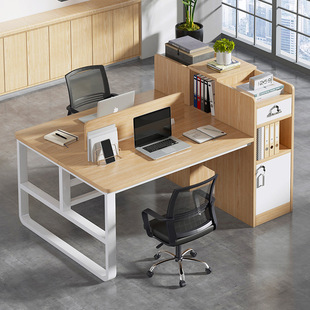 小户型家用书柜办公书桌一体简约工作台学生写字桌 亿家达电脑台式