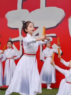 壮志少年行舞蹈服儿童国学汉服古典中国风少年志演出服扇子舞服