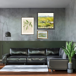 环保非密度板美式 复古艺术客厅装 小众 饰画沙发背景墙挂画意式