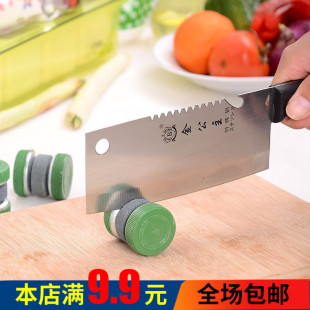 圆形厨房家用快速天然磨刀石日本磨剪子器菜刀工具专业剪刀棒