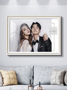 婚纱照放大挂墙相框定制尺寸加洗结婚全家福照片做成冲印打印相片