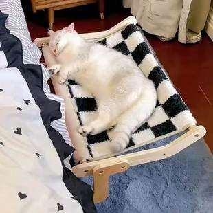 保暖猫咪吊床宠物床猫 通用床边窗户边晒太阳冬季 高档猫床猫窝四季