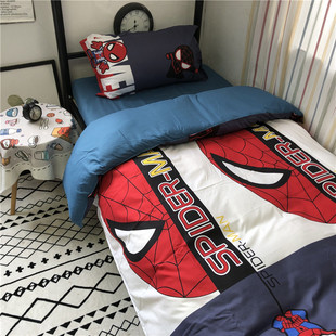ins卡通英雄联盟学生宿舍单人床三件套1.8双人床上四件套床单被套