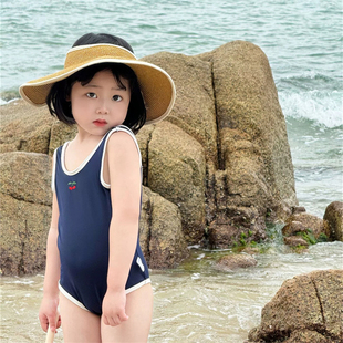 韩版 可爱速干泳装 2024新款 公主宝宝夏日亲子戏水泳衣 女童连体泳装