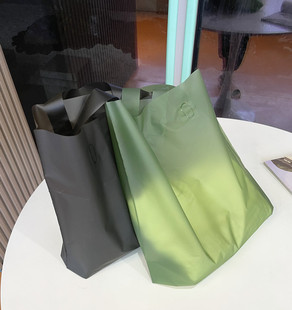 店手提袋透明子礼物定制logo衣服礼品包装 购物袋塑料高档磨砂服装