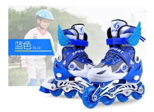 溜冰鞋 儿童全套可调节大小码 男女童小孩初学者专业 旱冰轮滑鞋