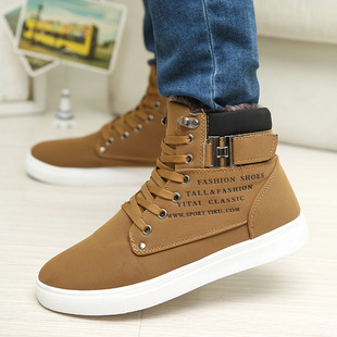 Winter Men Fashion Casual High 男靴 Canvas Warm Boots Shoes