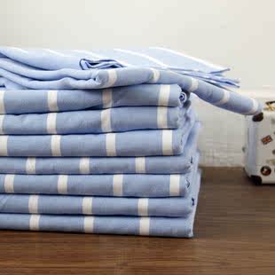 处理单人床单纯棉老粗布被套两三件套学生宿舍寝室0.9m1米1.2米床