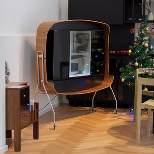 北欧中古电视机支架可移动实木小户型卧室电视柜简约客厅显示架
