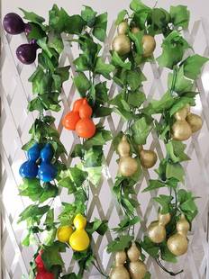 饰吊顶绿植藤蔓蔬菜挂件 饰花藤蔬菜仿真水果装 仿真葫芦藤条塑料装