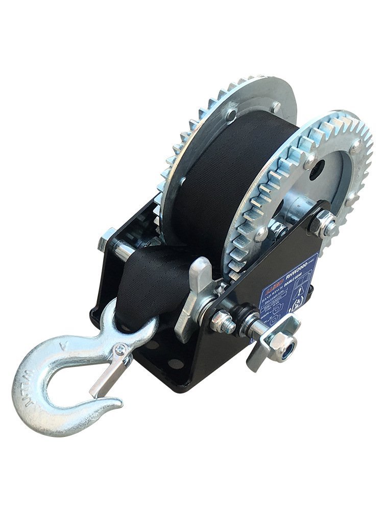 绞盘品 小型绞车吊机提升机双向自锁式 新工厂直营2000磅手摇绞盘