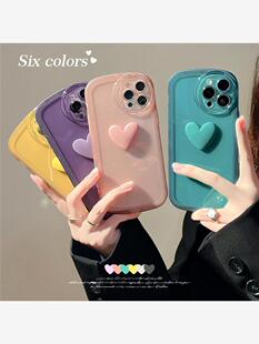 max苹果12手机壳11硅胶15简约xr软壳14 纯色爱心适用iPhone13pro