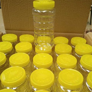 蜂蜜瓶塑料瓶子加厚带内盖1斤2斤3斤4斤手提装 箱装 透明 发邮政