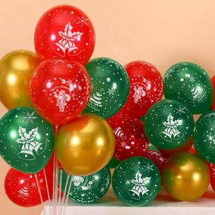 饰印花气球地推幼儿园商场店铺立柱桌飘地飘氛围场景布置 圣诞节装