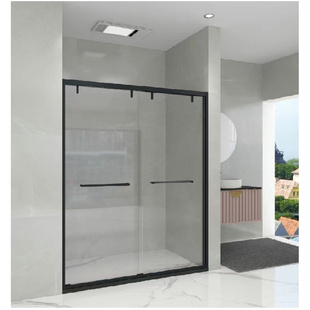 成都不锈钢极简淋浴房隔断干湿分区隔断推拉平开门超白钢化玻璃