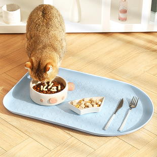 宠物餐垫防水防滑餐盘不易打翻狗狗吃饭餐垫子猫碗托盘小猫咪餐垫