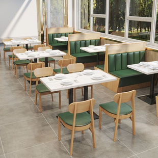 智鹊主题餐厅卡座沙发靠墙卡座储物定制万达广场餐饮店桌椅西餐厅