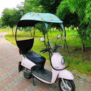 电动车雨棚蓬小型电动自行车防晒遮雨挡风罩电瓶车加厚车棚遮阳伞